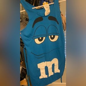 M&M blue dress